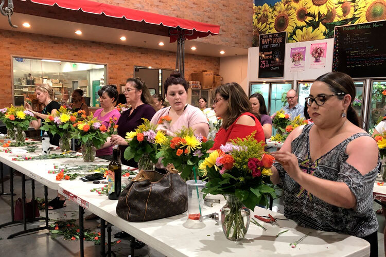 Wine & Design: Floral Basics Class