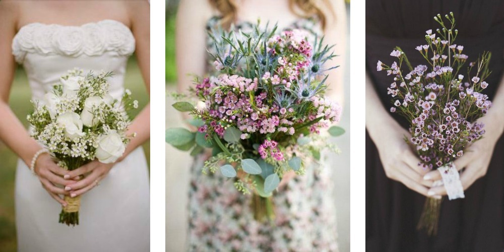 Wax flower bouquets